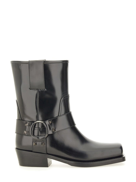 VALENTINO GARAVANI Rockstud Leather Ankle Boot for Women