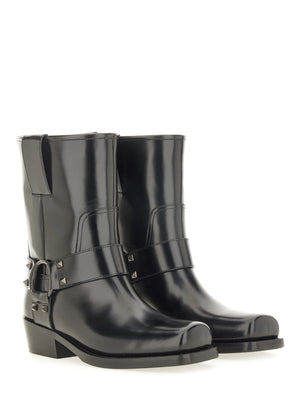 VALENTINO GARAVANI Rockstud Leather Ankle Boot for Women