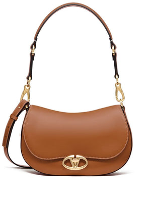 VALENTINO GARAVANI Small Ohval Leather Shoulder Bag