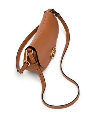 VALENTINO GARAVANI Small Ohval Leather Shoulder Bag