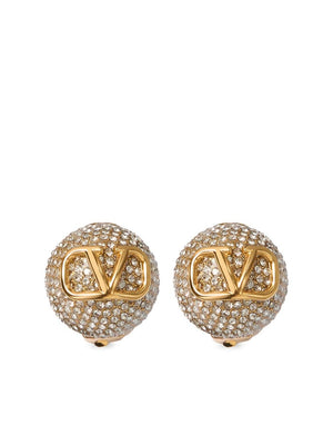 VALENTINO GARAVANI Mini Signature Strass Embellished Earrings