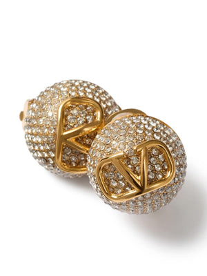 VALENTINO GARAVANI Mini Signature Strass Embellished Earrings