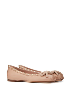 VALENTINO GARAVANI Rockstud Leather Ballet Flats for Women