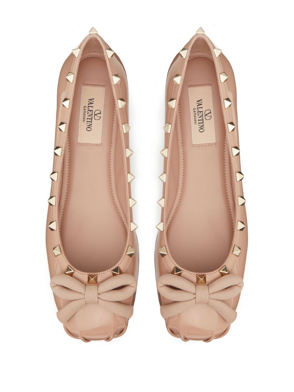 VALENTINO GARAVANI Rockstud Leather Ballet Flats for Women