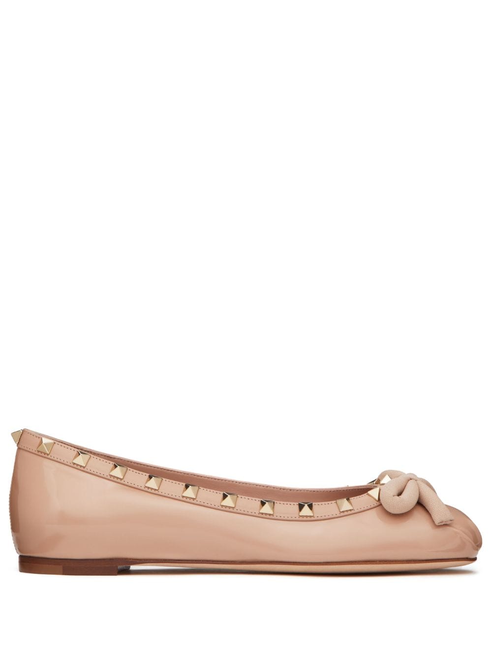 VALENTINO GARAVANI Rockstud Leather Ballet Flats for Women