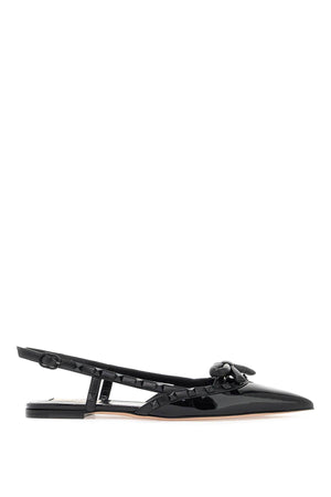 VALENTINO GARAVANI Rockstud Bow Slingback Flats