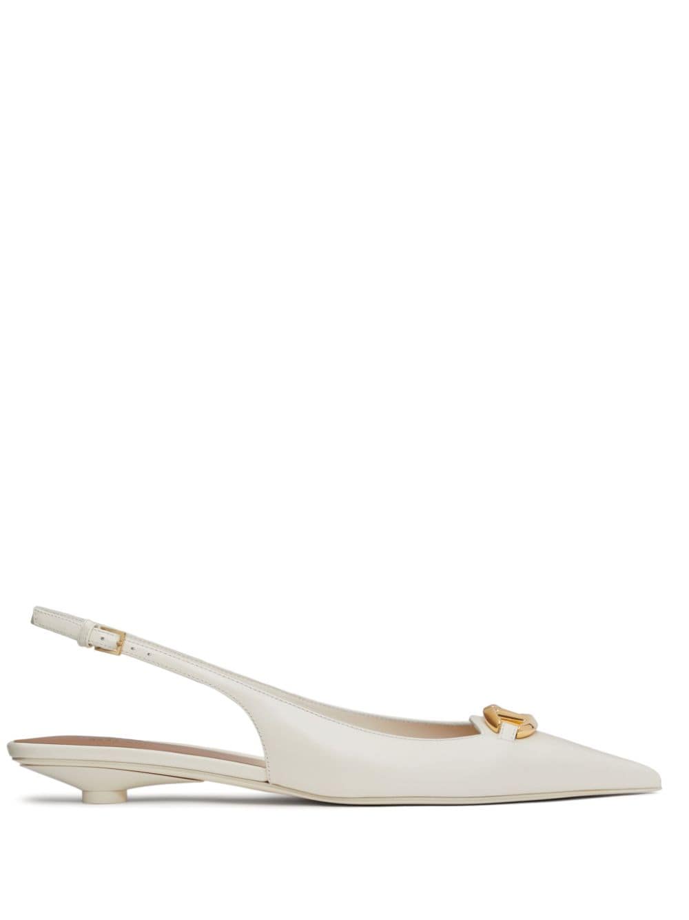 VALENTINO GARAVANI Bold Leather Ballet Flats