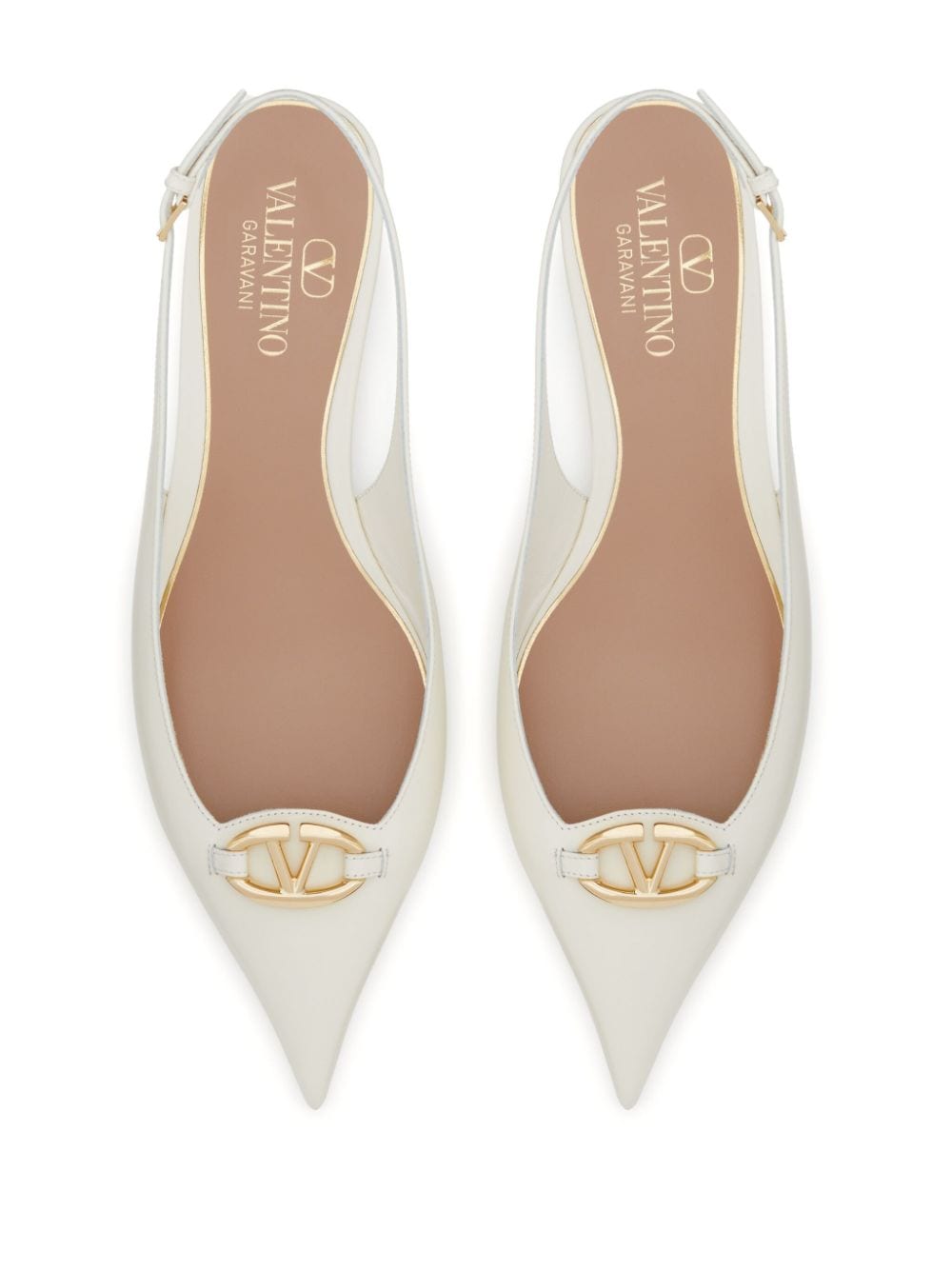 VALENTINO GARAVANI Bold Leather Ballet Flats