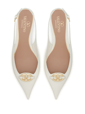 VALENTINO GARAVANI Bold Leather Ballet Flats