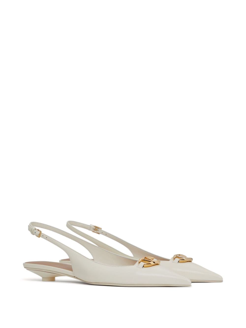 VALENTINO GARAVANI Bold Leather Ballet Flats