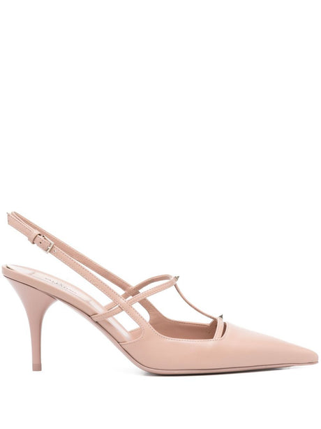 VALENTINO Nude Studded Sling Sandal