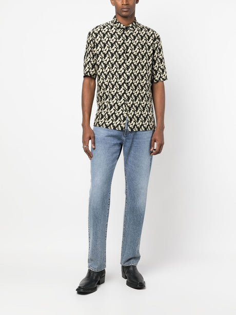 SAINT LAURENT Viscose Mini Shirt for Men