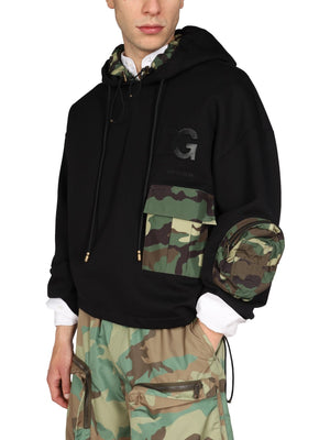 DOLCE & GABBANA Urban Camo Sweatshirt with Drawstring Hood