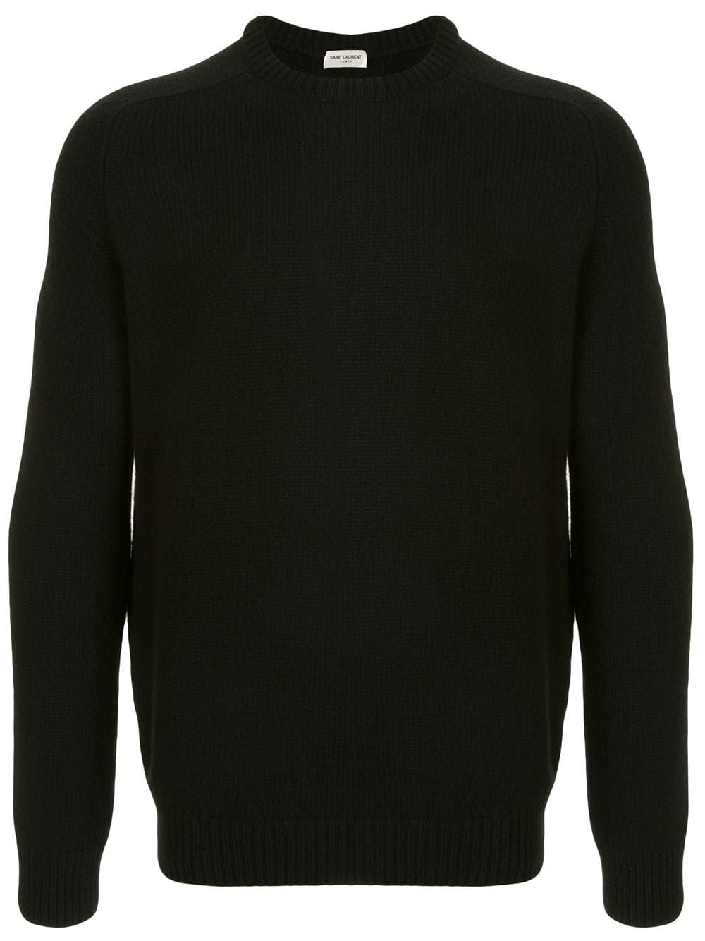 SAINT LAURENT Cashmere Round Neck Long Sleeve Sweater