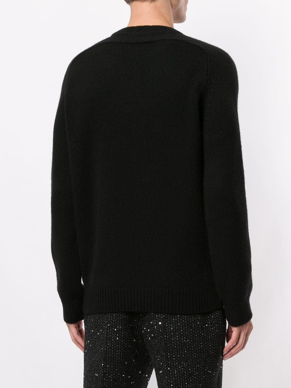 SAINT LAURENT Cashmere Round Neck Long Sleeve Sweater