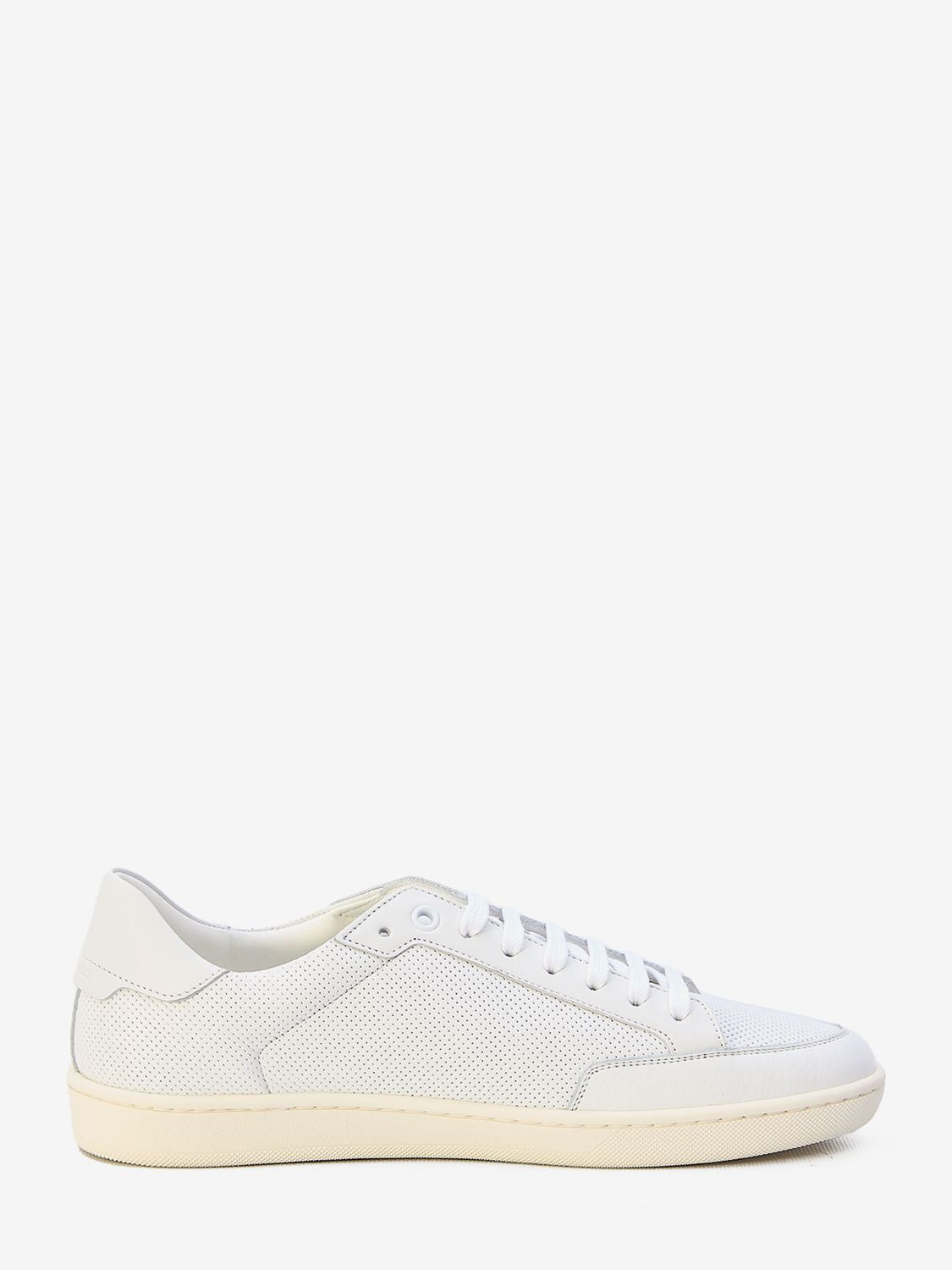 SAINT LAURENT Men's White Perforated Sneakers - SS24 Collection