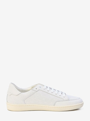 SAINT LAURENT Men's White Perforated Sneakers - SS24 Collection