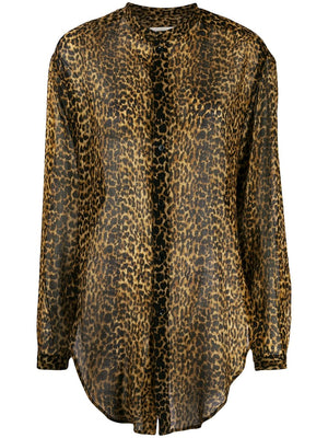 SAINT LAURENT Leo Print Blouse - Carryover Collection for Women