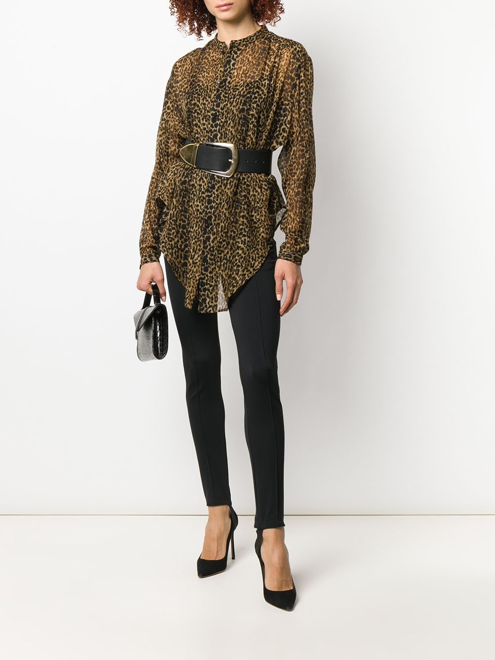 SAINT LAURENT Leo Print Blouse - Carryover Collection for Women