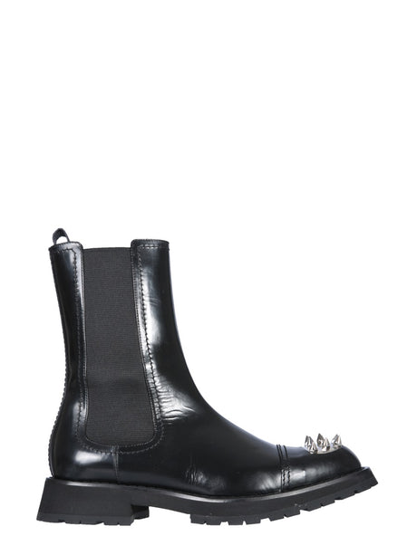 ALEXANDER McQUEEN Men's Studded Boot with Rubber Midsole