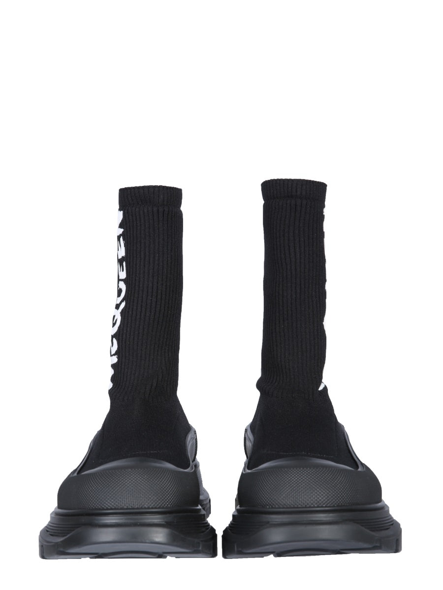 ALEXANDER McQUEEN Tread Slick Boot with Oversized Rubber Lug Sole