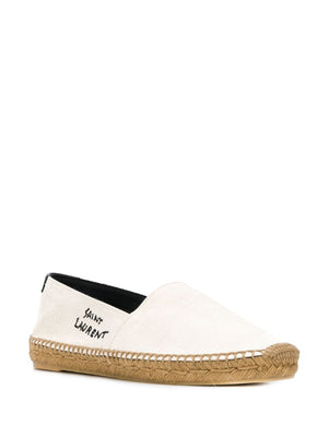 SAINT LAURENT Signature Canvas Espadrilles - Women’s Slip-On Style