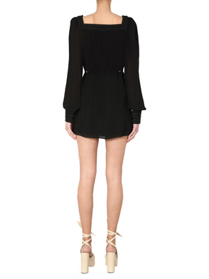 SAINT LAURENT Long Sleeved Embroidered Dress