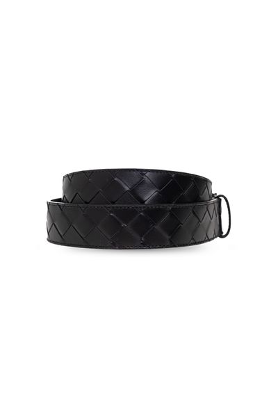 BOTTEGA VENETA Maxi Intrecciato Leather Belt - Height 3.5 cm