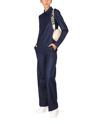 STELLA MCCARTNEY Wool Jumpsuit with Front Button and Zipper Closure