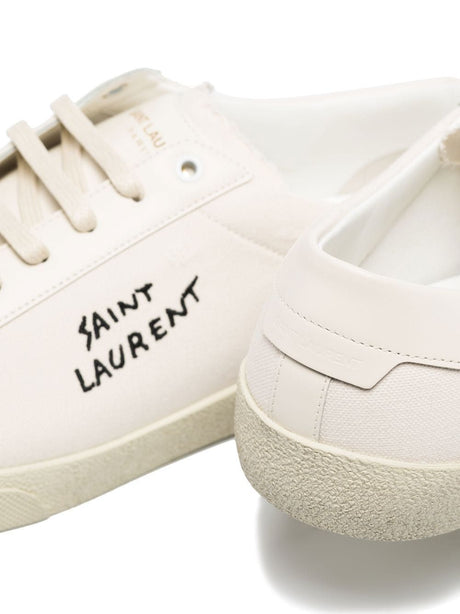 SAINT LAURENT Logo Print Low Top Sneakers for Men