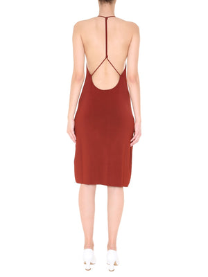 BOTTEGA VENETA Knot-Detail Round Neck Mini Dress