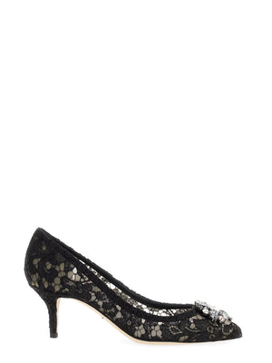 DOLCE & GABBANA Elegant Pumps with Crystals - 6 cm Heel