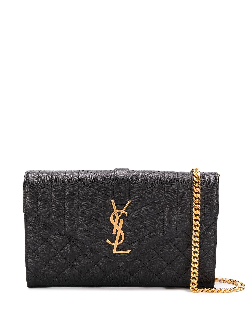 SAINT LAURENT Quilted Black Crossbody Handbag for Women