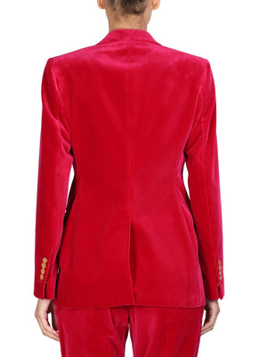 TOM FORD Women’s Elegant Velvet Jacket with Peaked Lapels