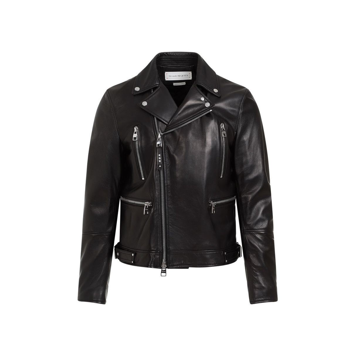 ALEXANDER MCQUEEN Men's Leather Biker Jacket - SS24