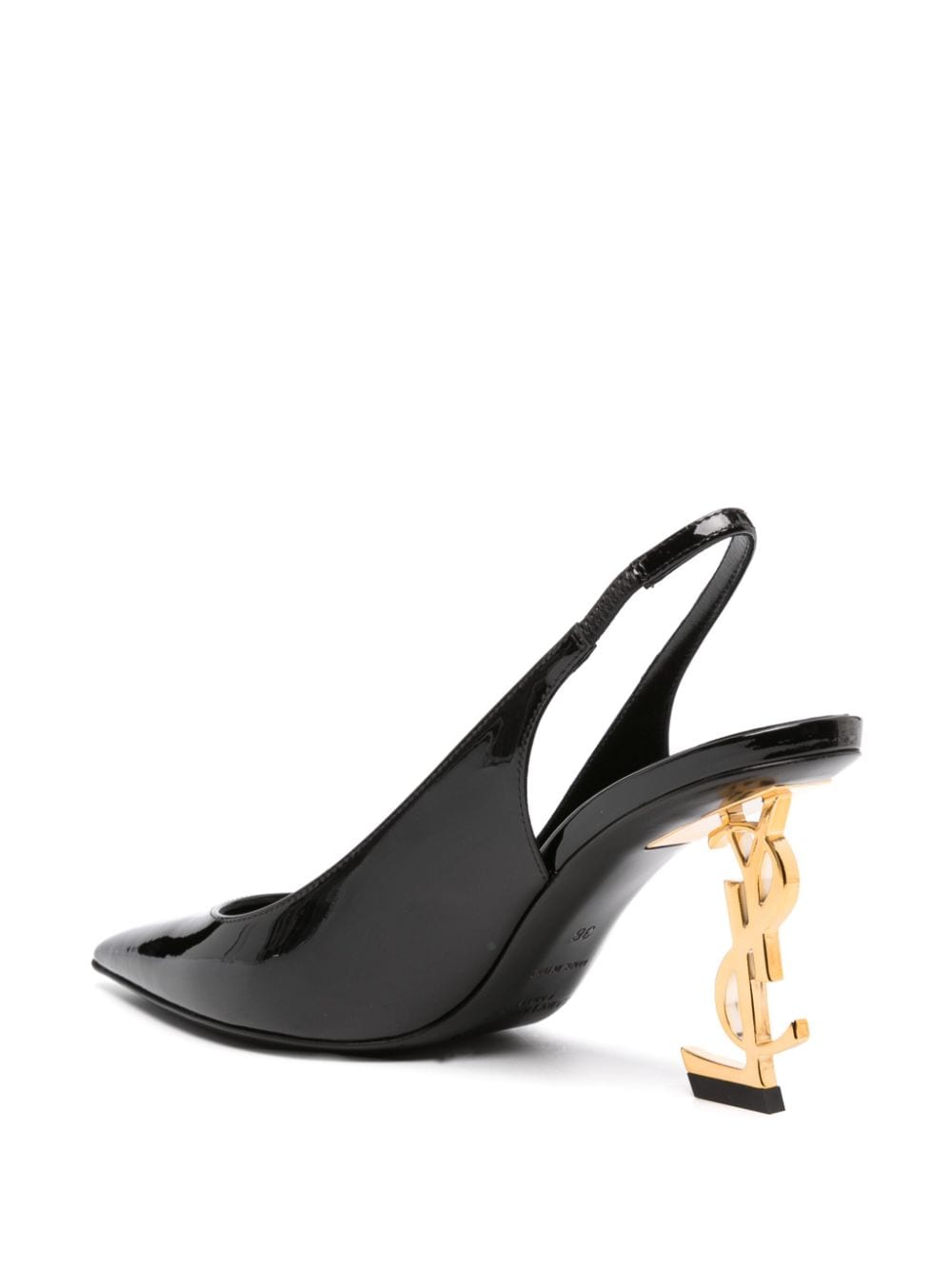 SAINT LAURENT Patent Leather Slingback Pumps - 105MM High Heel