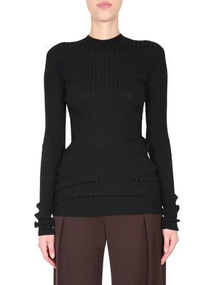 BOTTEGA VENETA Elongated Sleeve Polo Neck Sweater