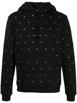 SAINT LAURENT Men's SS21 Cotton Hoodie in 1032 Color