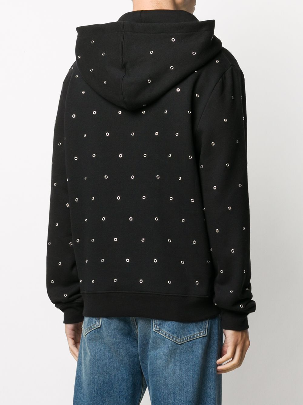 SAINT LAURENT Men's SS21 Cotton Hoodie in 1032 Color