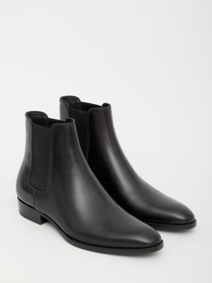 SAINT LAURENT Stylish Leather Ankle Boots for Men