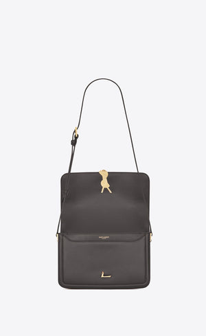 SAINT LAURENT Stylish Black Calfskin Shoulder Handbag for Women