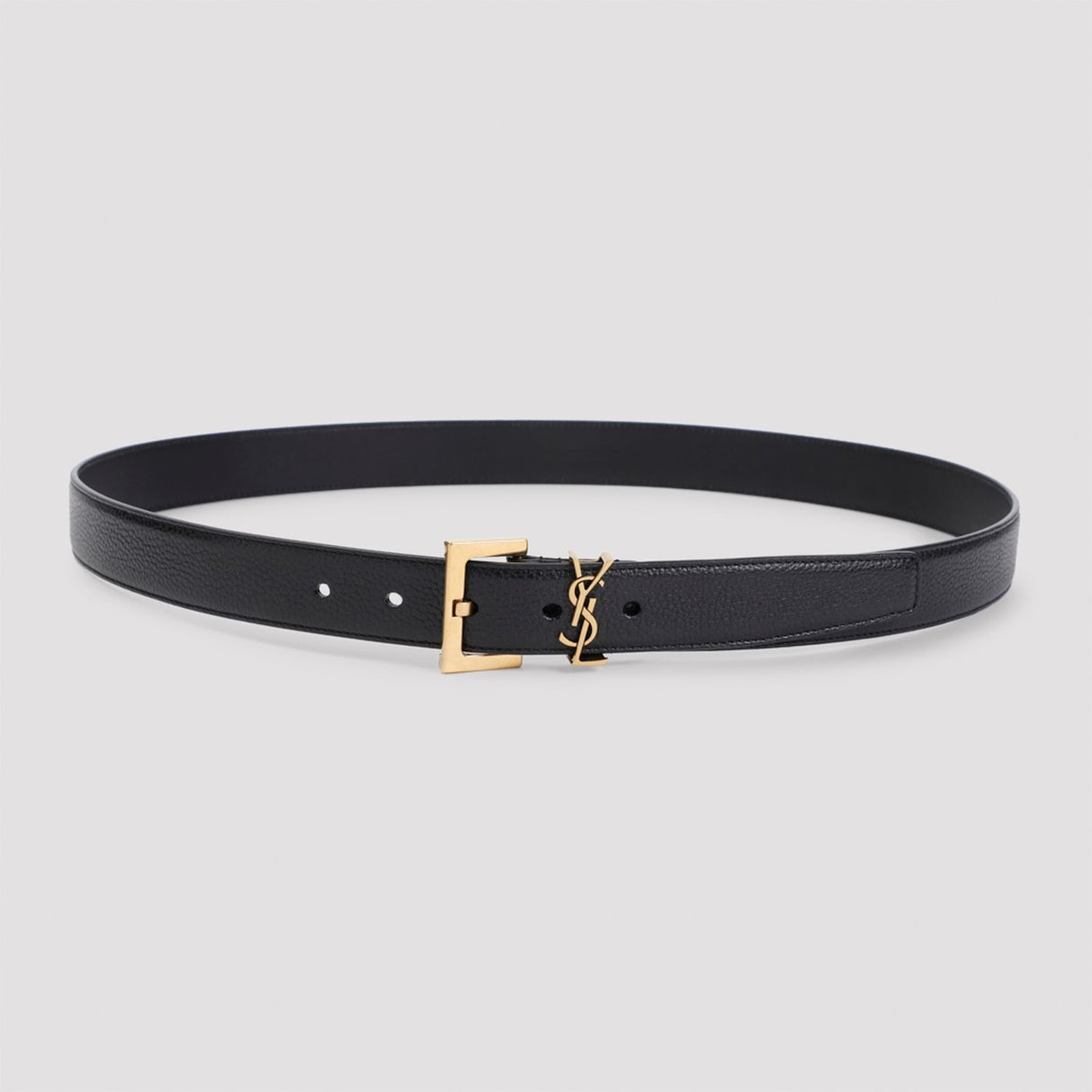 SAINT LAURENT Grained Leather Belt 3CM