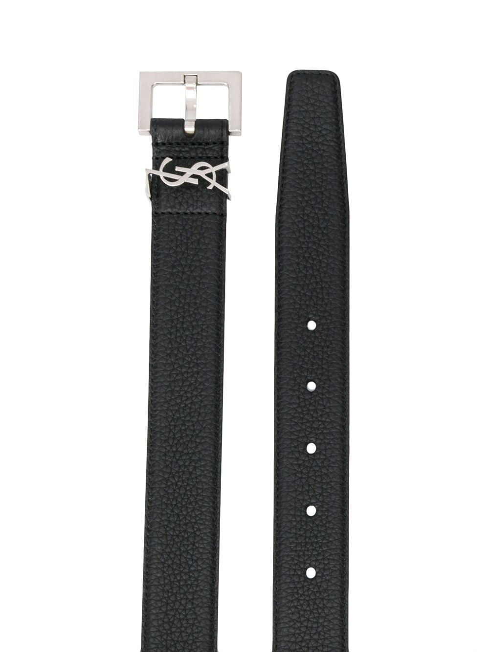 SAINT LAURENT Classic Calf Leather Belt for Men