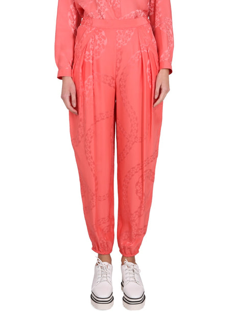 STELLA MCCARTNEY Silk Blend Mini Pants with Side Zipper Closure