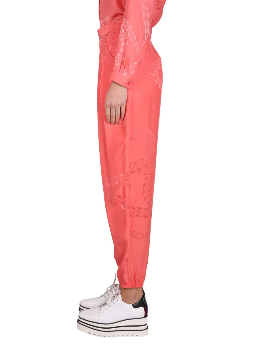 STELLA MCCARTNEY Silk Blend Mini Pants with Side Zipper Closure