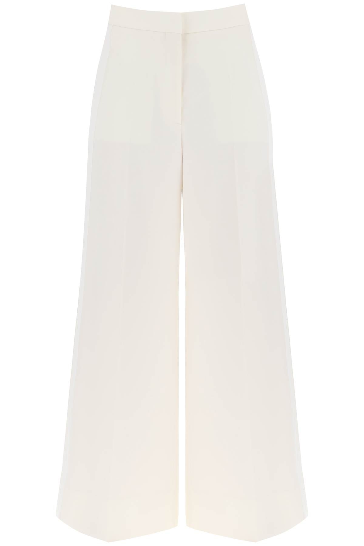 STELLA MCCARTNEY High-Waisted Wool Tailored Trousers with Contrast Side Stripes