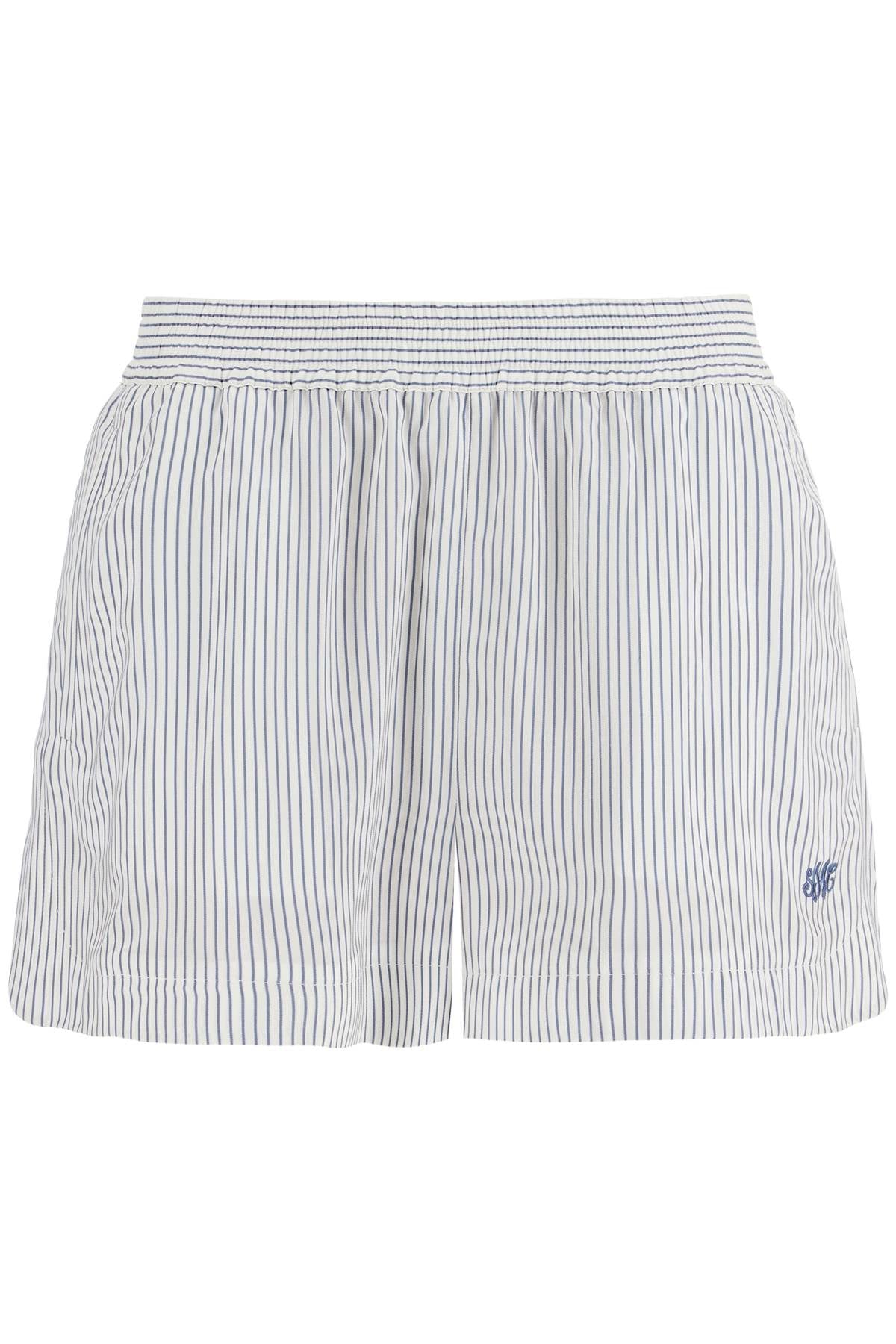 STELLA MCCARTNEY Relaxed Striped Silk Shorts Size IT 38