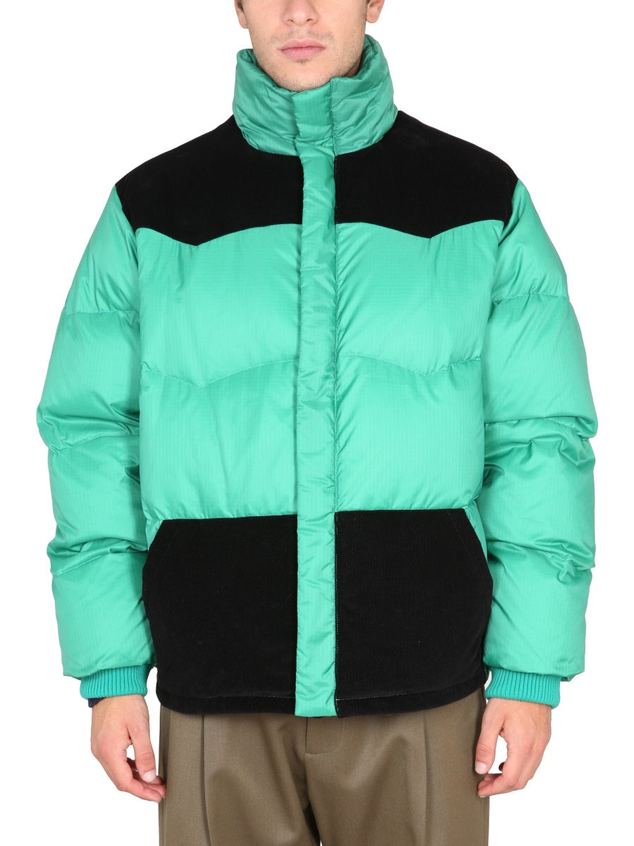 MARNI High Neck Mini Color-Block Down Jacket