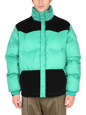 MARNI High Neck Mini Color-Block Down Jacket