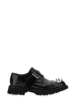 ALEXANDER McQUEEN Studded Derby Dress Shoes Loafer with Rubber Sole - 3 CM